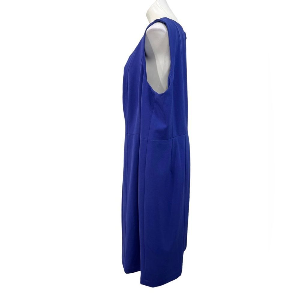 Kasper dress plus size 24w purple sleeveless career sheath dress knee length - Picture 5 of 7